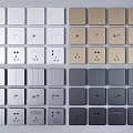 Modern Switch Socket Panel 3d model