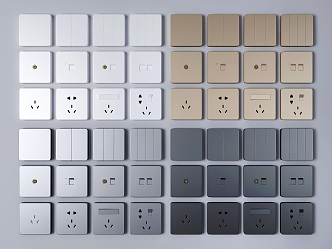 Modern Switch Socket Panel 3d model