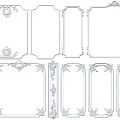 Decorative Line Frame Designs With Various Ornate Patterns And Classic Styles 3d model