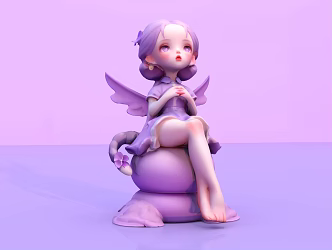 Modern Elf Girl Doll Ornaments 3d model