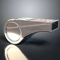 Shiny Silver Metallic Whistle Essential Household Item For Daily Life Use