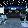 Virtual Reality Amusement Park Interactive Experience With Modern Tech Rides