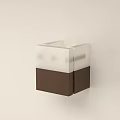 Modern Minimalist Wall Lamp With Transparent Acrylic Shade And Wooden Base