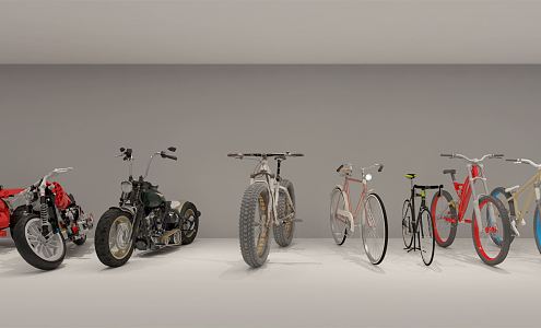 Modern Bicycle Motorcycle Bike Mountain Bike 3d model