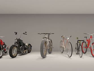 Modern Bicycle Motorcycle Bike Mountain Bike 3d model