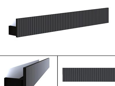 Efficient Black Striped Laundry Cleaning Strip For Daily Household Use 3d model