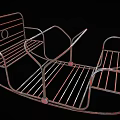 Metal Children's Seesaw With Two Seats And Classic Metal Frame Structure