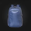 Modern Blue Leather Backpack Stylish Functional Design For Everyday Use 3d model