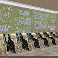 Warm Modern Shopping Mall Food Hall With Natural Wooden Decor And Comfortable Casual Dining Seats