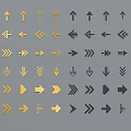 Arrow symbol icon 3d model
