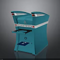 Blue And White Functional Furniture With Tray Red Indicators And Modern Design