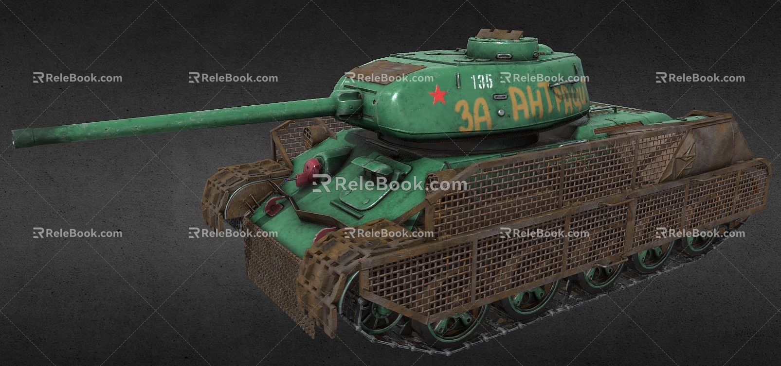 Tank T 34 85 Old Tank Vintage Tank 3d model