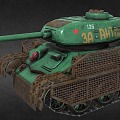 Tank T 34 85 Old Tank Vintage Tank 3d model