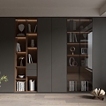 Light Luxury Home Bookcase 3d model