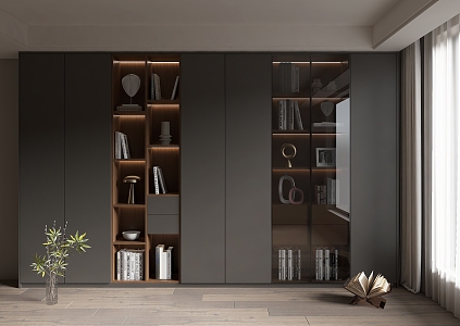 Light Luxury Home Bookcase 3d model