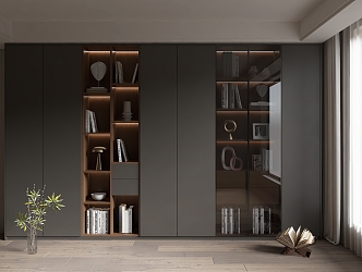 Light Luxury Home Bookcase 3d model