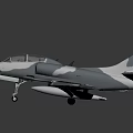 A4 Skyhawk aircraft 3d model