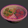 Silicone Round Food Storage Lid With Pink And Gray Design For Kitchen Use