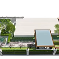 Garden Landscape Design With Lush Plants Stone Pathways Water Pond And Covered Pavilion