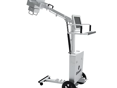 Edan Wheeled Medical Cart With Display Screen And Adjustable Arm 3d model