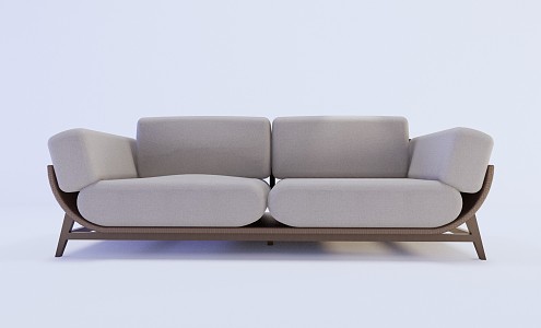 modern double sofa 3d model