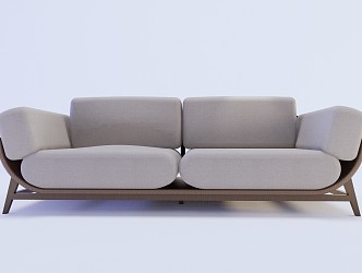 modern double sofa 3d model