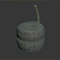 Traditional Rustic Stone Mill With Two Layered Structure And Wooden Handle