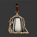 Stylish White Handbag With Bamboo Handle And Gold Chain Design