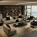 High End Modern Luxury Sofa And Coffee Table Combination For Elegant Living Room Interior