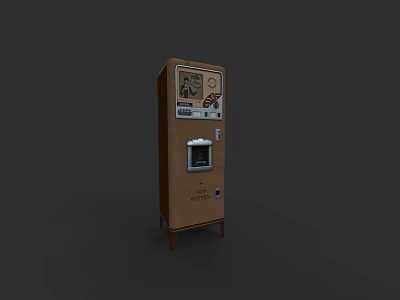 Vintage Brown Kitchen Appliance With Classic Control Panel And Retro Design Elements 3d model