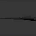 Dark Sci-Fi Triangular Warship Model With Detailed Surface And Sharp Edges