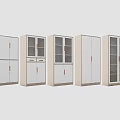 Modern Light Colored Bookcases With Glass And Wooden Doors In Different Designs