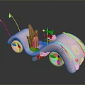 Pink Toy Cars With Golden Crown Rack Decorative Wheels Stripes And Dots