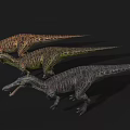 Vivid Dinosaur Models With Three Different Colors And Lifelike Details