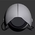 Futuristic Mechanical Insect 3D Model With White Body Black Legs And Yellow Light