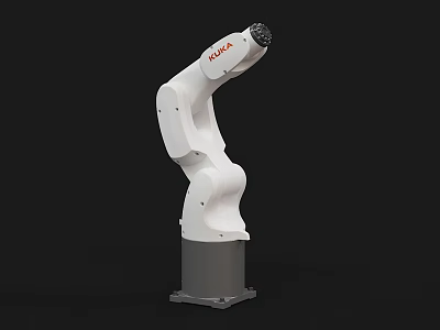 Intelligent KIVA Robotic Arm With White Industrial Automation Mechanical Design Features 3d model
