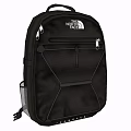 The North Face Black Backpack With Zipper Pockets And White Accent Design