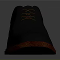 Black Leather Shoes With Brown Laces And Red Sole Classic Design