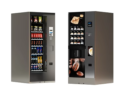 Commercial Vending Machines for Selling Snacks Beverages and Coffee Products 3d model
