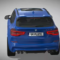 Blue BMW SUV With Sports Design High Performance Black Wheels And Grille
