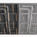 Detailed Ceiling Grid Structure With Metal Framework Pipes And Illuminated Strips 3d model