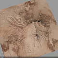 Dramatic Mountainous Terrain Showcasing Rugged Canyons Winding Ridges And Detailed Surface Texture