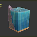 Natural Rock Formation with Layered Blue Water and Clear Aquatic Layers