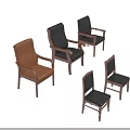 Brown And Black Leather Office Chairs With Wooden Legs Arms And Various Designs