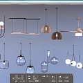 Modern Chandelier Chandelier Combination Art Chandelier Glass Hanging 3d model