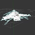 Military Camouflage Attack Helicopter With Rotors And Weapon Systems Design