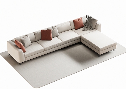 Multi-person sofa double sofa 3d model