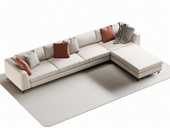 Multi-person sofa double sofa 3d model