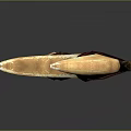 Ornate Polearm Weapon With Blue Red Shaft And Golden Decorative Head