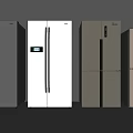 Contemporary Design Refrigerators Featuring Double Doors In Various Colors Like Silver White And Beige